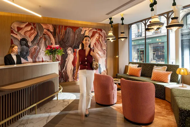 Grand Hôtel de Turin – Lobby et réception, fresque murale